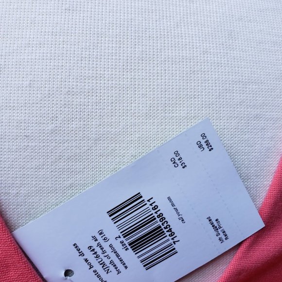 NWT kate spade Ponte Bow Dress Watermelon - Picture 7 of 10
